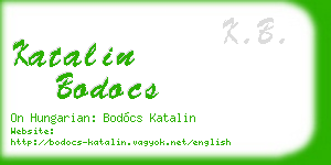 katalin bodocs business card